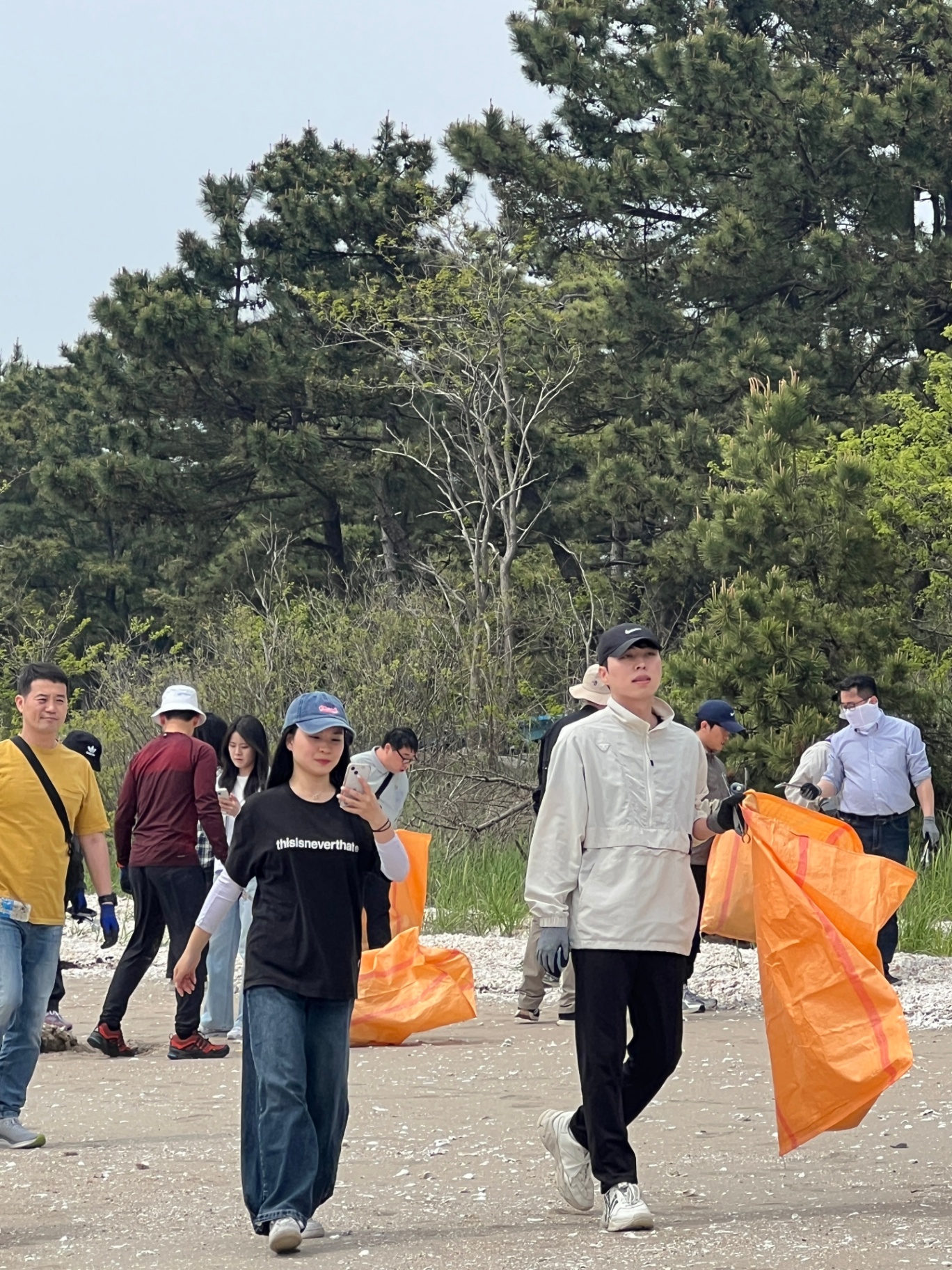 용유해변 활동 현장
