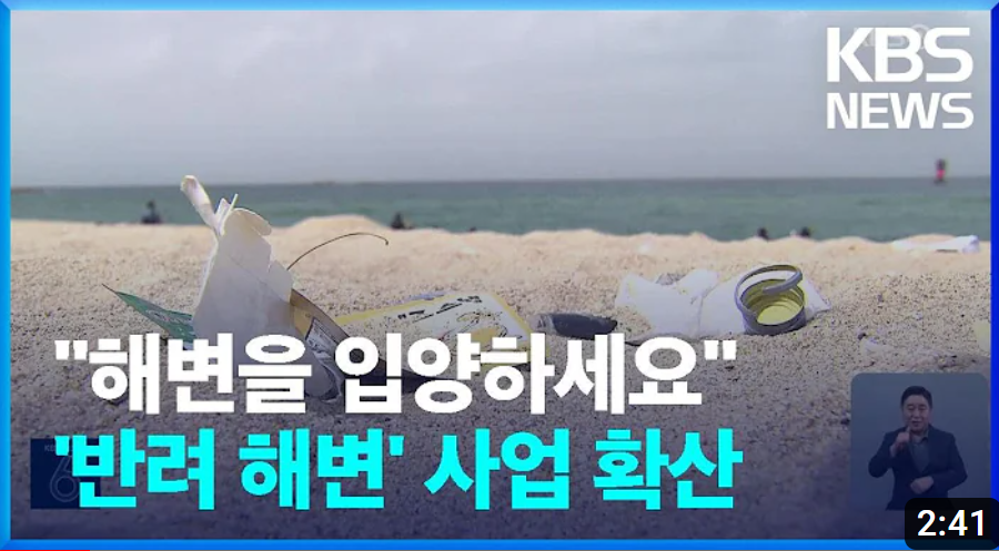 [KBS] 이타서울 🦀 반려해변 소식 - "해변을 입양하세요"