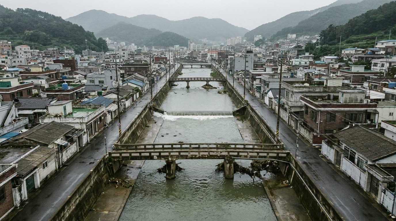 부산 도심 소하천 코리도어 항공